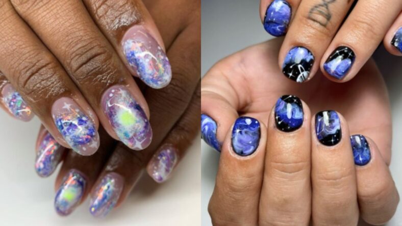 galaxy nail art