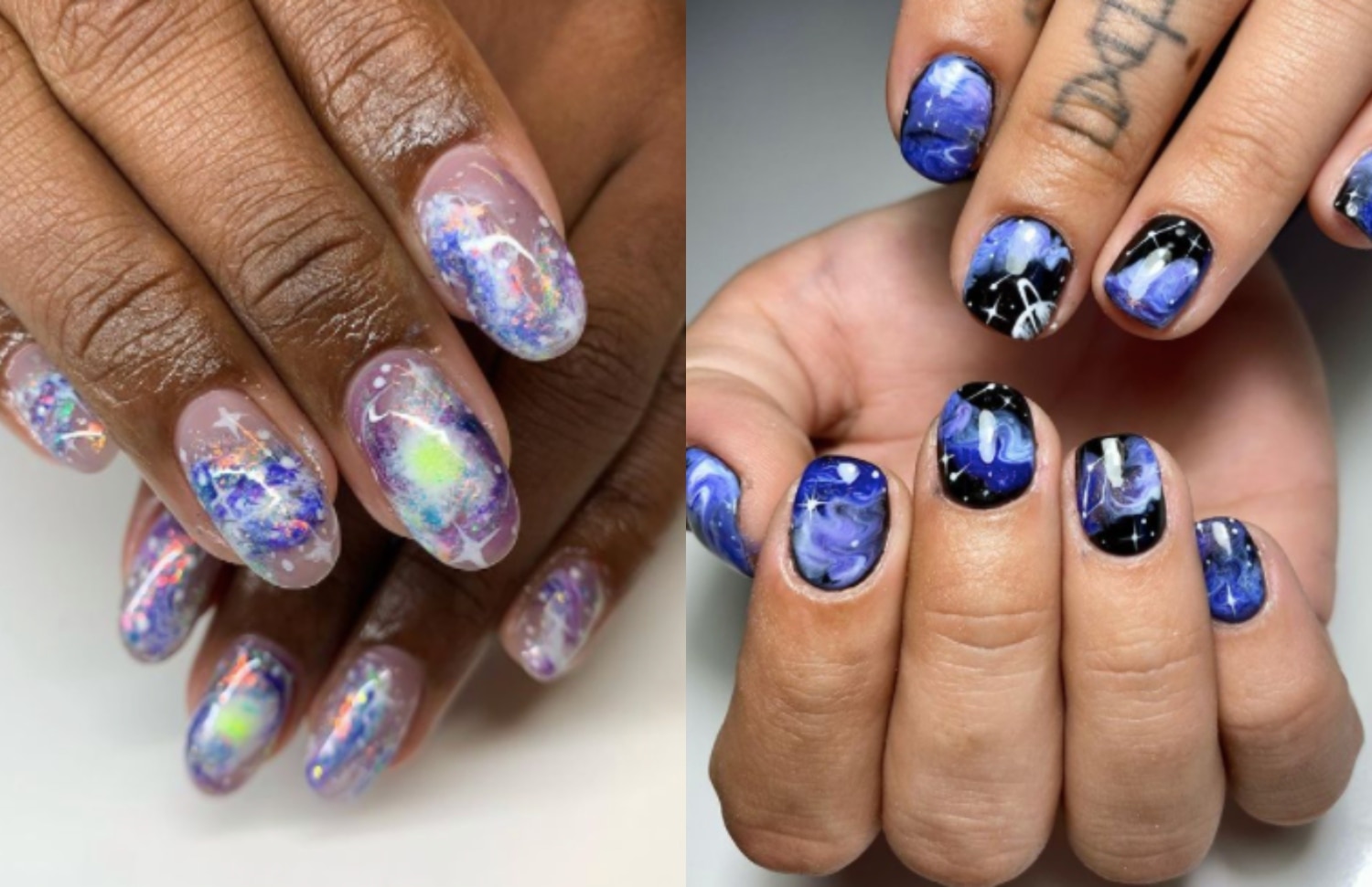 galaxy nail art