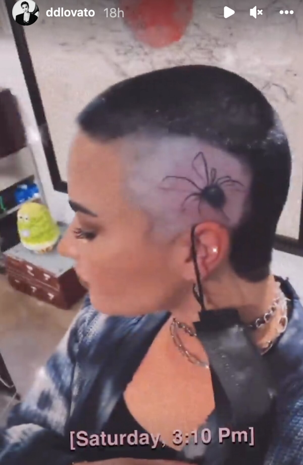 demi lovato spider tattoo