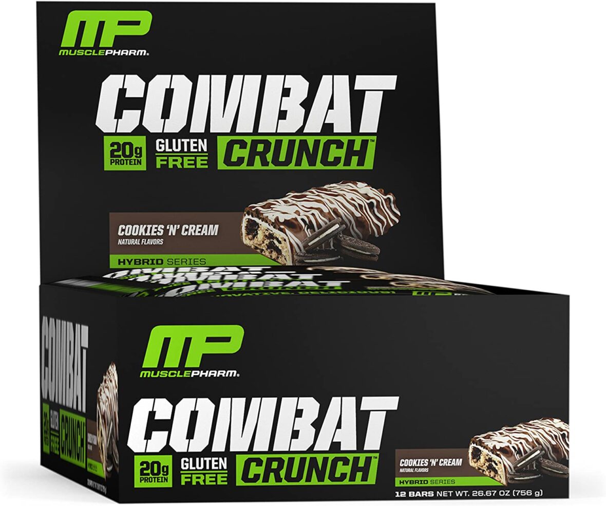 Best protein bars for a pre-workout snack: MusclePharm Combat Crunch Bars