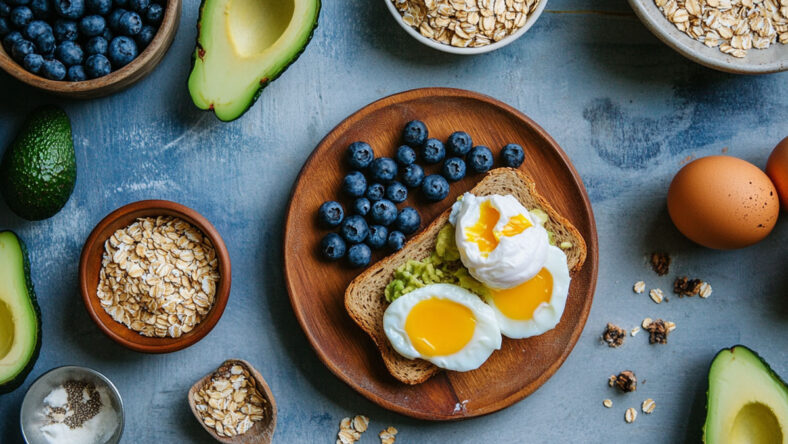 Healthy breakfast ingredients