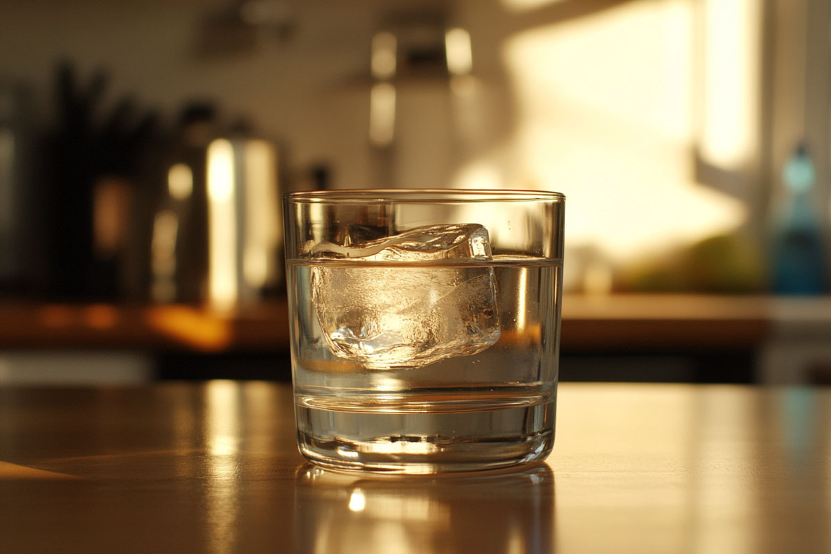 Sugar free vodka and water drink