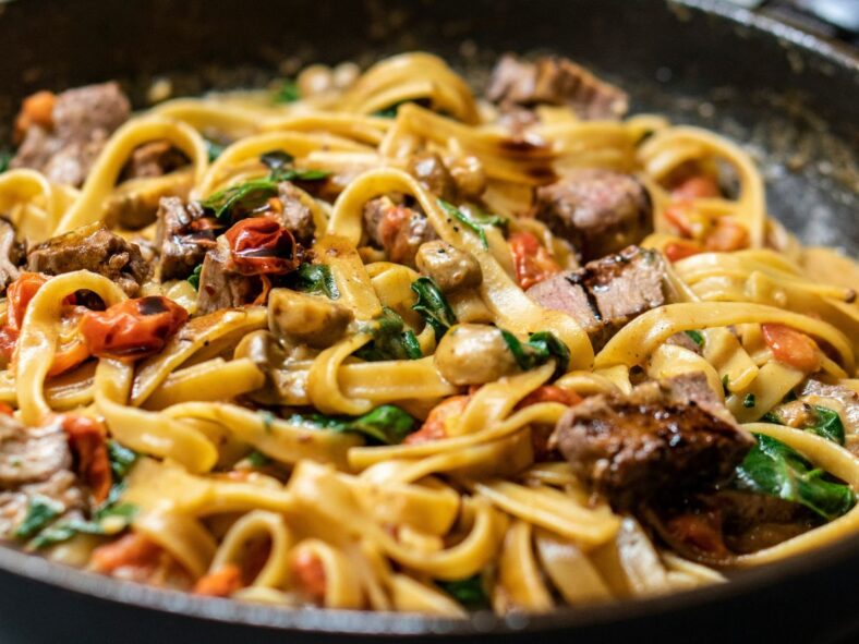 Steak Pasta Healthy Dinners, Unsplash