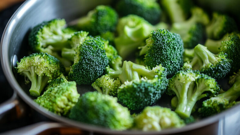 Broccoli in a pan