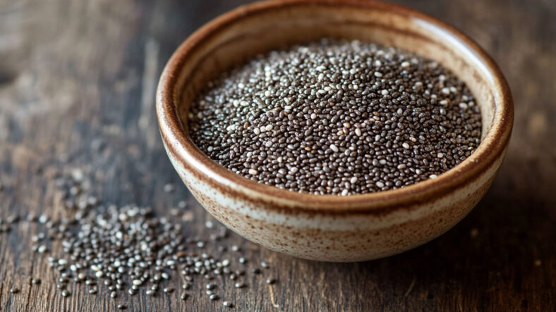 Chia seeds in a bowl