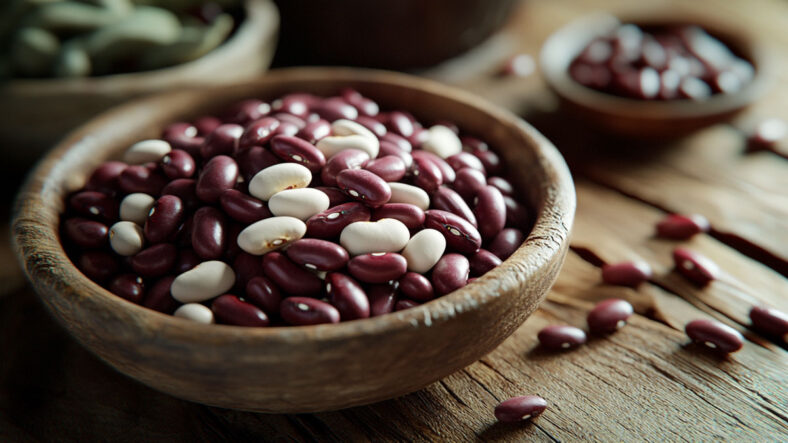 A selection of white and kidney beans