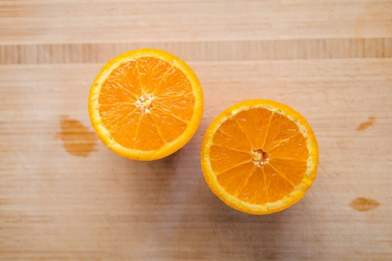 orange cut in half