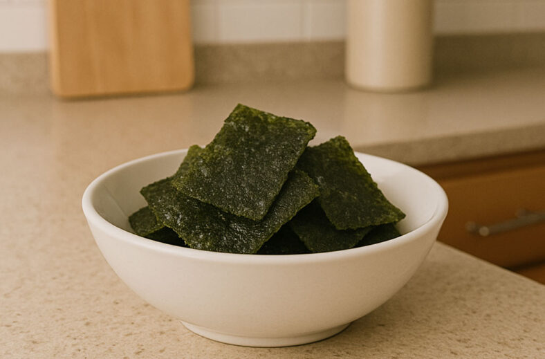 A bowl of seaweed thins