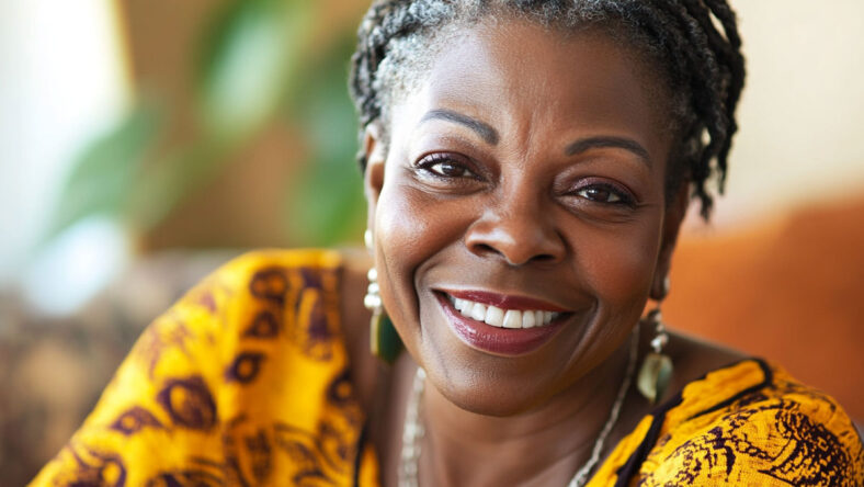 Smiling person with white teeth