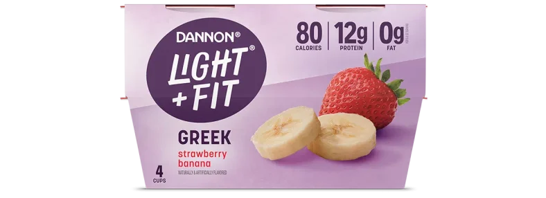 Light & Fit Dannon Strawberry & Banana Yogurt