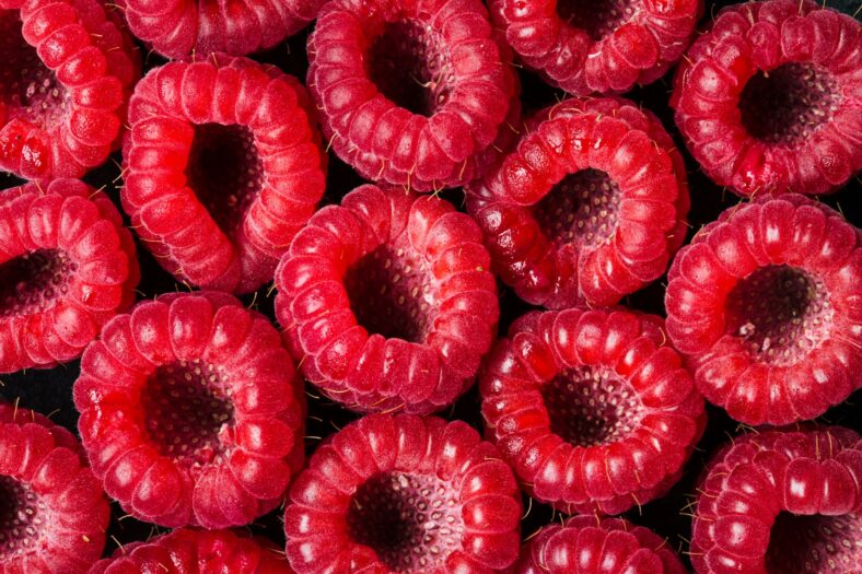 bottoms of raspberries