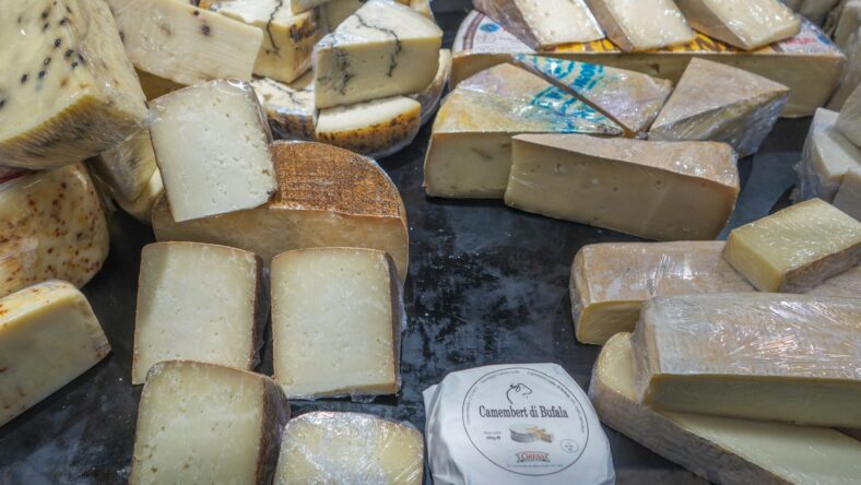 assorted cheese wedges / dairy-free cheese options
