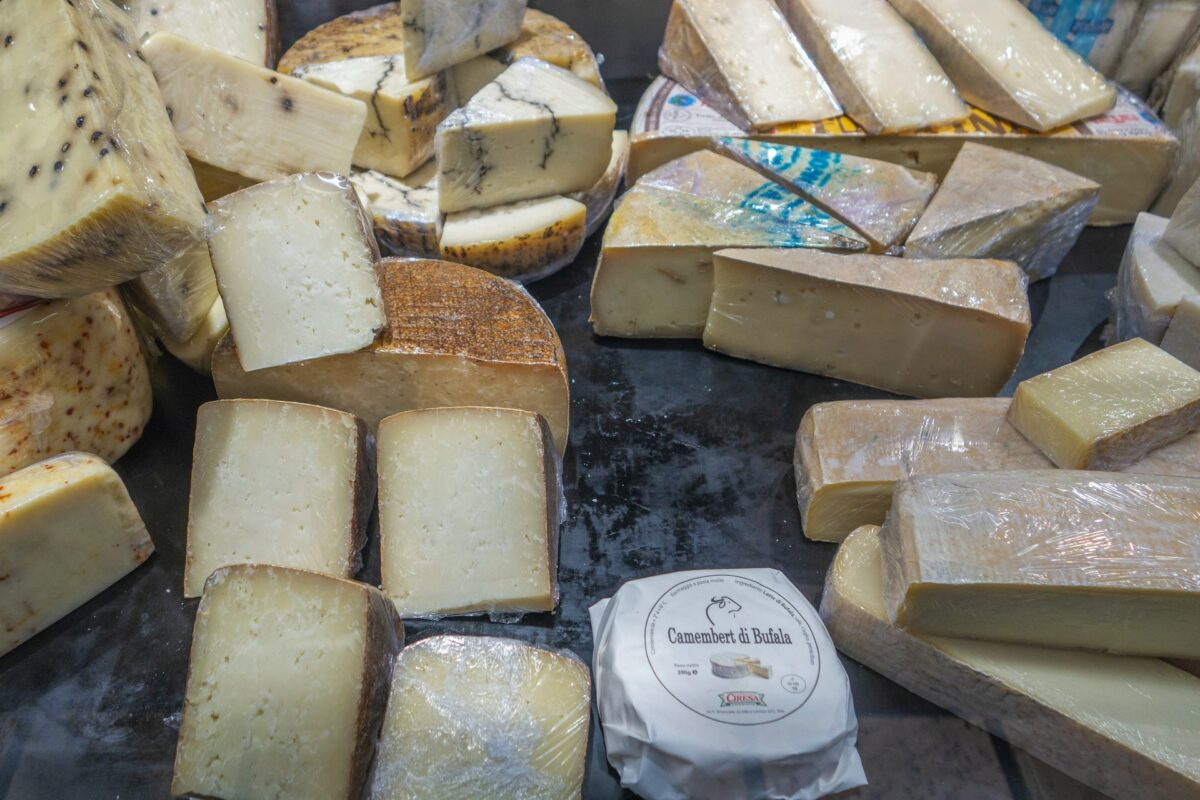 assorted cheese wedges / dairy-free cheese options