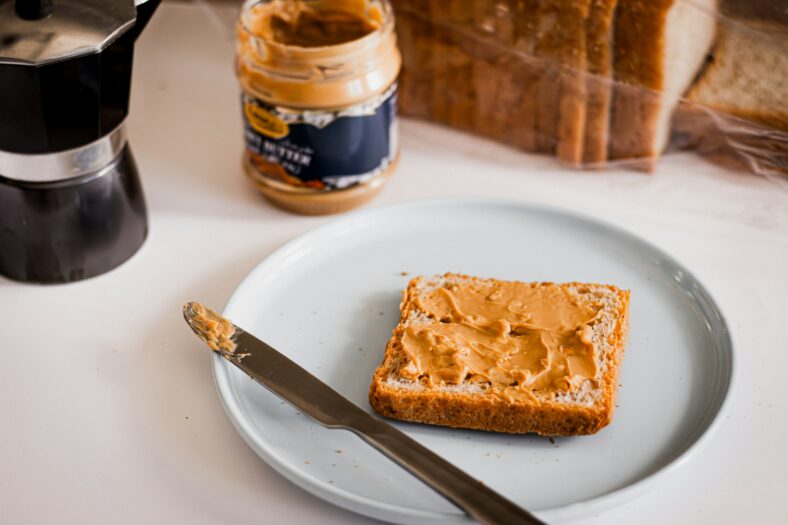peanut butter on bread