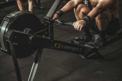 person on a rowing machine / crossfit south brooklyn