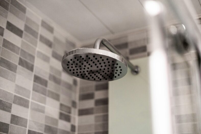 steel shower head