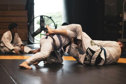 two judo fighters / flexibility routines for judo