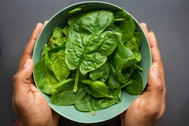 spinach in a bowl