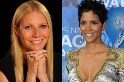 Left: Gwyneth Paltrow, actress / Right: Mar 4, 2011; Los Angeles, CA, USA; Halle Berry, winner of the award for Outstanding Actress in a Motion Picture for 'Frankie & Alice', in the press room at the 42nd NAACP Image Awards at the Shrine Auditorium.