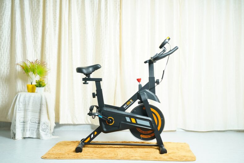 stationary bike in room