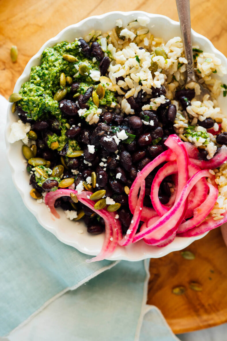 black bean burrito bowl