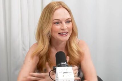 Screenshot from The Bossticks YouTube episode titled Heather Graham: Fame, Pressure & Why I Refused to Follow Society’s Rules.